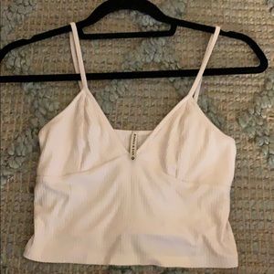 WHITE LF CROP TOP